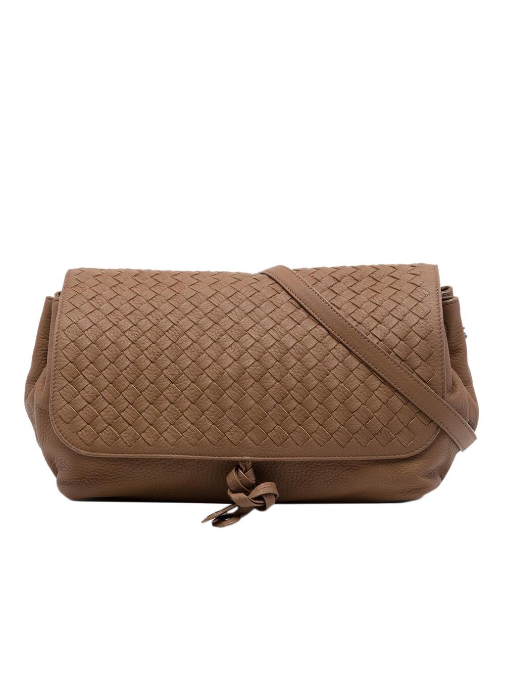 Bottega Veneta Leather Intrecciato Flap #360330B80B